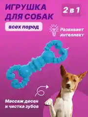 Небесно-голубой игрушка для собак: соска, кость, краб, рыбка