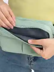 Бирюзовый сумка поясная / на плечо / на пояс унисекс / универсальная / бананка / барсетка