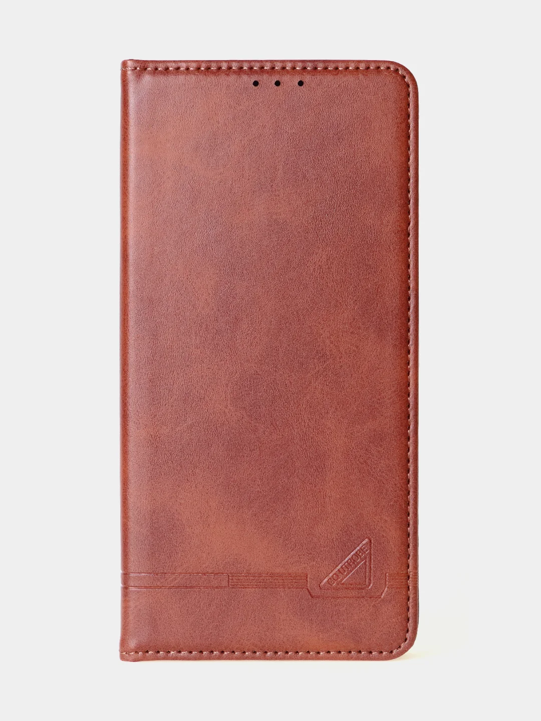 Коричневый чехол-книжка для Xiaomi Redmi Note 13 Pro (5G) / Poco X6 (5G) из высококачественной кожи