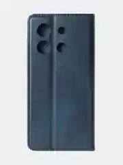 Синий чехол-книжка для Xiaomi Redmi Note 13 Pro (5G) / Poco X6 (5G) из высококачественной кожи