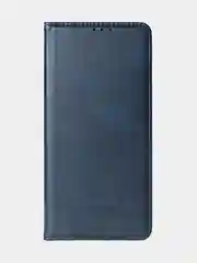 Синий чехол-книжка для Xiaomi Redmi Note 13 Pro (5G) / Poco X6 (5G) из высококачественной кожи