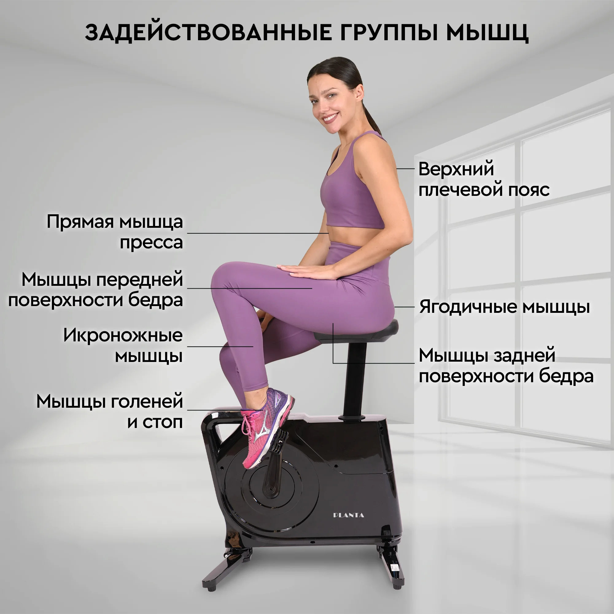 Велотренажер складной PLANTA FD-BIKE-150, магнитный
