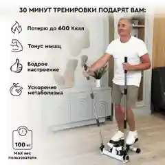 Поворотный мини-степпер с поручнями PLANTA FD-STEP-005,  домашний кардиотренажёр