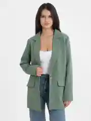 Мятный пиджак женский, классический, оверсайз, жакет женский
