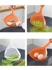 Белый шумовка дуршлаг для снятия пены, сито пластиковая, большая