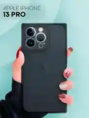 Чехол для Apple iPhone 13 Pro силиконовый КАРТОФАН прозрачный прямоугольный, защита камер