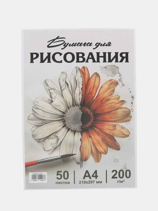 Бумага для рисования и черчения A4, 50л, 200г/м2