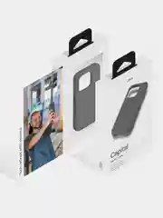 Лавандовый чехол для iPhone 15 Pro Max uBear Capital Case , MagSafe совместимый, натуральная кожа