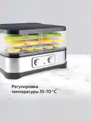 Черный сушилка для овощей и фруктов BQ FD1000, дегидратор, сушка фруктов, объем 10 л