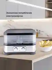 Черный сушилка для овощей и фруктов BQ FD1000, дегидратор, сушка фруктов, объем 10 л