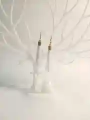 Белый серьги женские -кисти