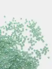 Мятный бисер стеклянный 10/0, 2.3 мм, разноразмерный, мелкий