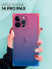 Прозрачный чехол ICE для Apple iPhone 14 Pro Max силиконовый КАРТОФАН прозрачный лед прямоугольный