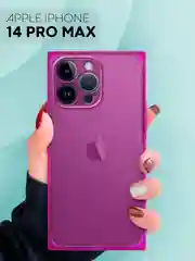 Прозрачный чехол ICE для Apple iPhone 14 Pro Max силиконовый КАРТОФАН прозрачный лед прямоугольный