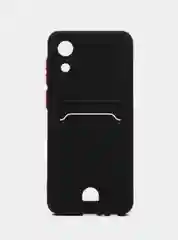 Черный чехол Samsung Galaxy A03 Core (А03 Коре), с карманом для карт