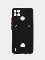 Черный чехол Realme C21Y Realme C25Y Реалми С21у С25у с карманом для карт, прозрачный