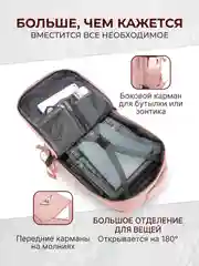 Розовый рюкзак женский мужской спортивный городской туристический дорожный для путешествий