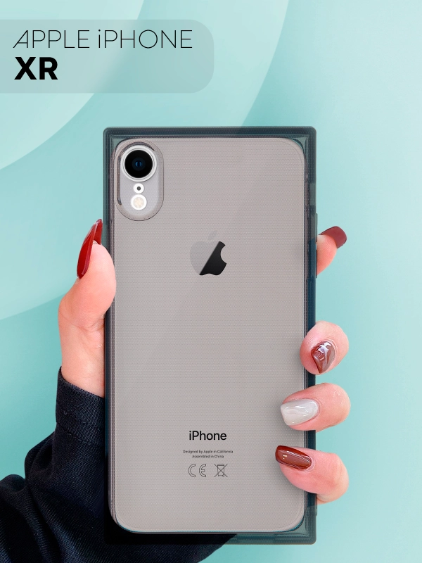 Чехол для Apple iPhone XR силиконовый КАРТОФАН прозрачный прямоугольный с защитой камер