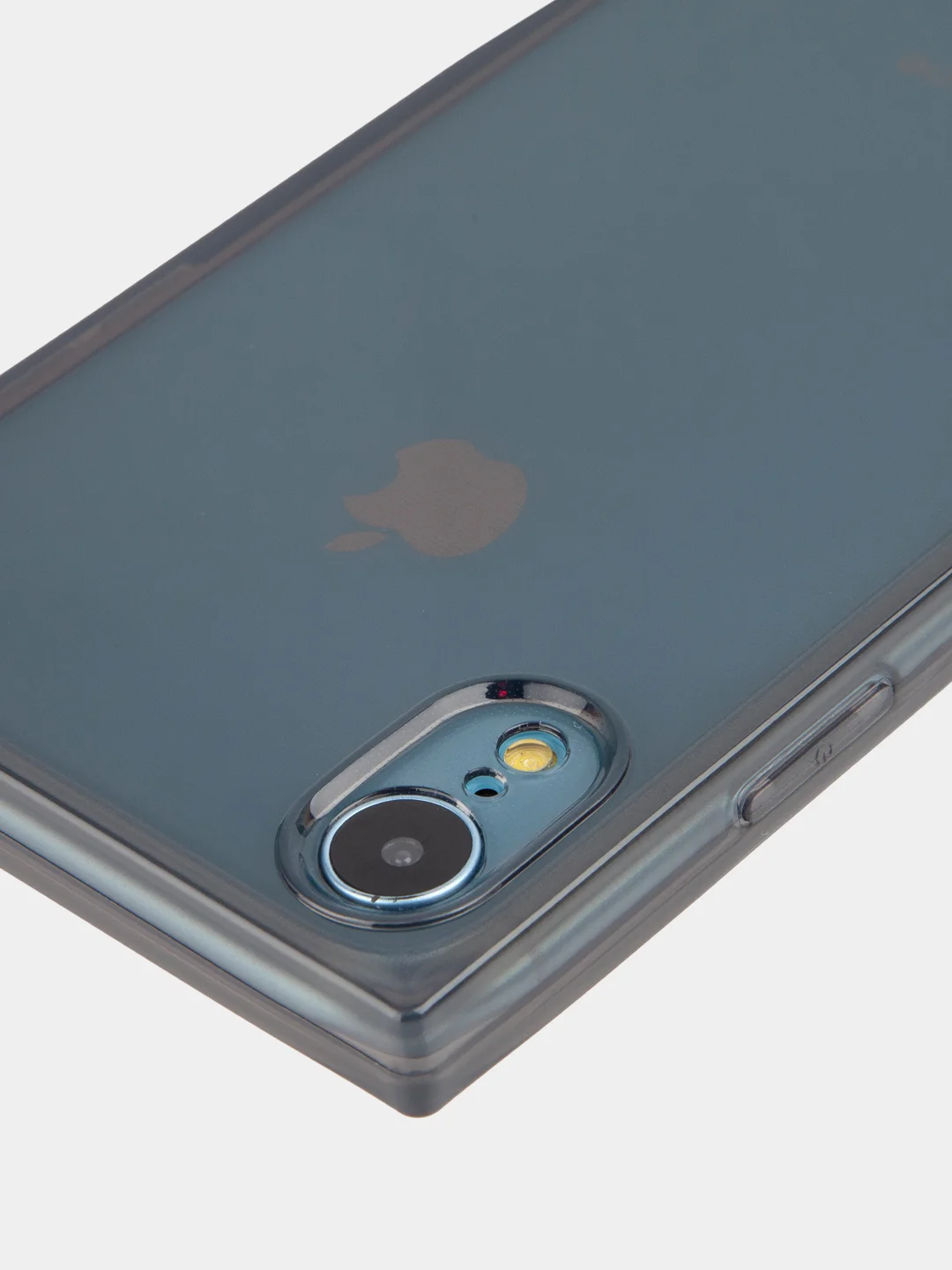 Черный чехол для Apple iPhone XR силиконовый КАРТОФАН прозрачный прямоугольный с защитой камер