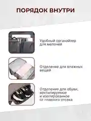 Серый рюкзак женский мужской спортивный городской туристический дорожный для путешествий