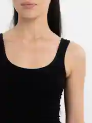 Черный женская бесшовная майка