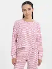 Фуксия костюм женский в полоску