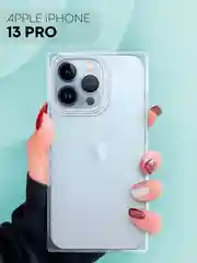 Прозрачный чехол для Apple iPhone 13 Pro силиконовый КАРТОФАН прозрачный прямоугольный, защита камер