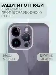 Прозрачный чехол для Apple iPhone 14 Pro силиконовый КАРТОФАН прозрачный прямоугольный, защита камер