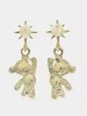 Серьги мишки стразы блестящие