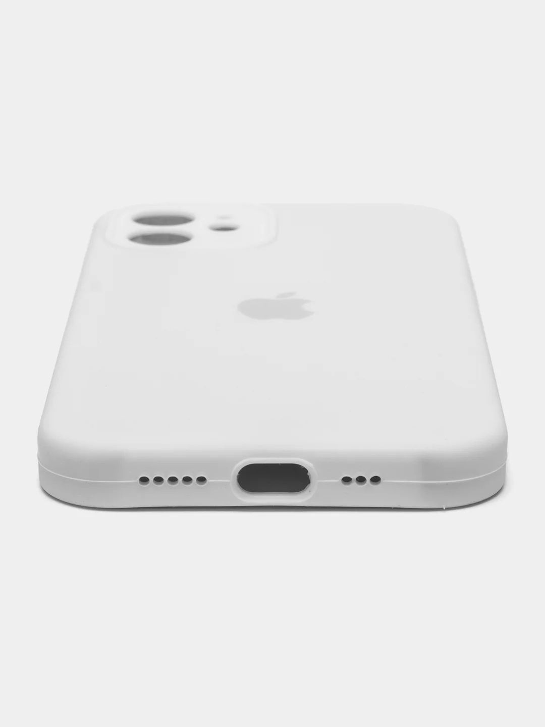 Белый силиконовый чехол для iPhone X 11 12 13 14 15 Pro Max
