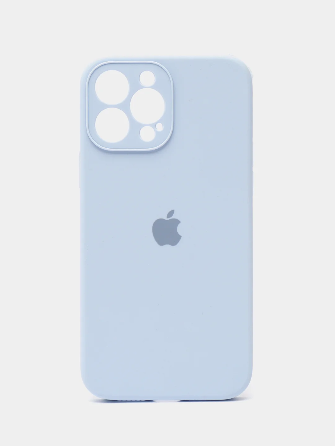 Светло-синий силиконовый чехол для iPhone X 11 12 13 14 15 Pro Max