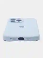 Светло-синий силиконовый чехол для iPhone X 11 12 13 14 15 Pro Max