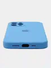 Синий силиконовый чехол для iPhone X 11 12 13 14 15 Pro Max