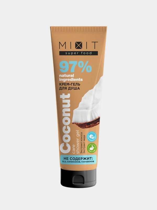 Гель-крем для душа MIXIT Super Food, кокос, 275 мл