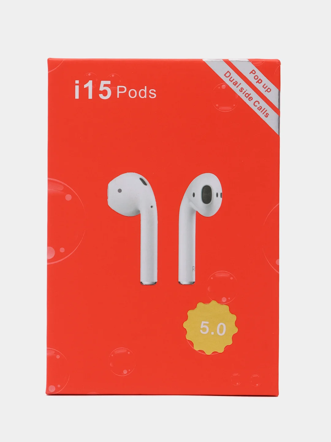 Белый беспроводные наушники i15 pods, bluetooth, с микрофоном