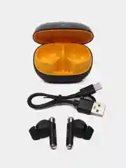 Черный беспроводные наушники c голосовым шумоподавлением, bluetooth, с микрофоном