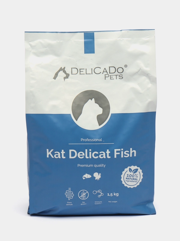 Сухой корм D-CaDo Delicate Fish для взрослых кошек с атлантической рыбой и индейкой 10кг