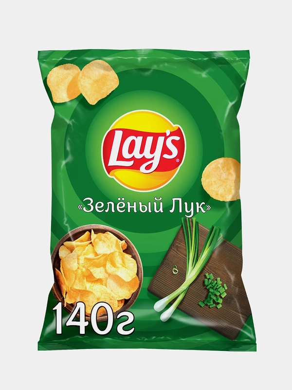 Чипсы картофельные Lays "Зеленый Лук", 140г