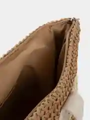 Летняя соломенная сумка с ручками из хлопка