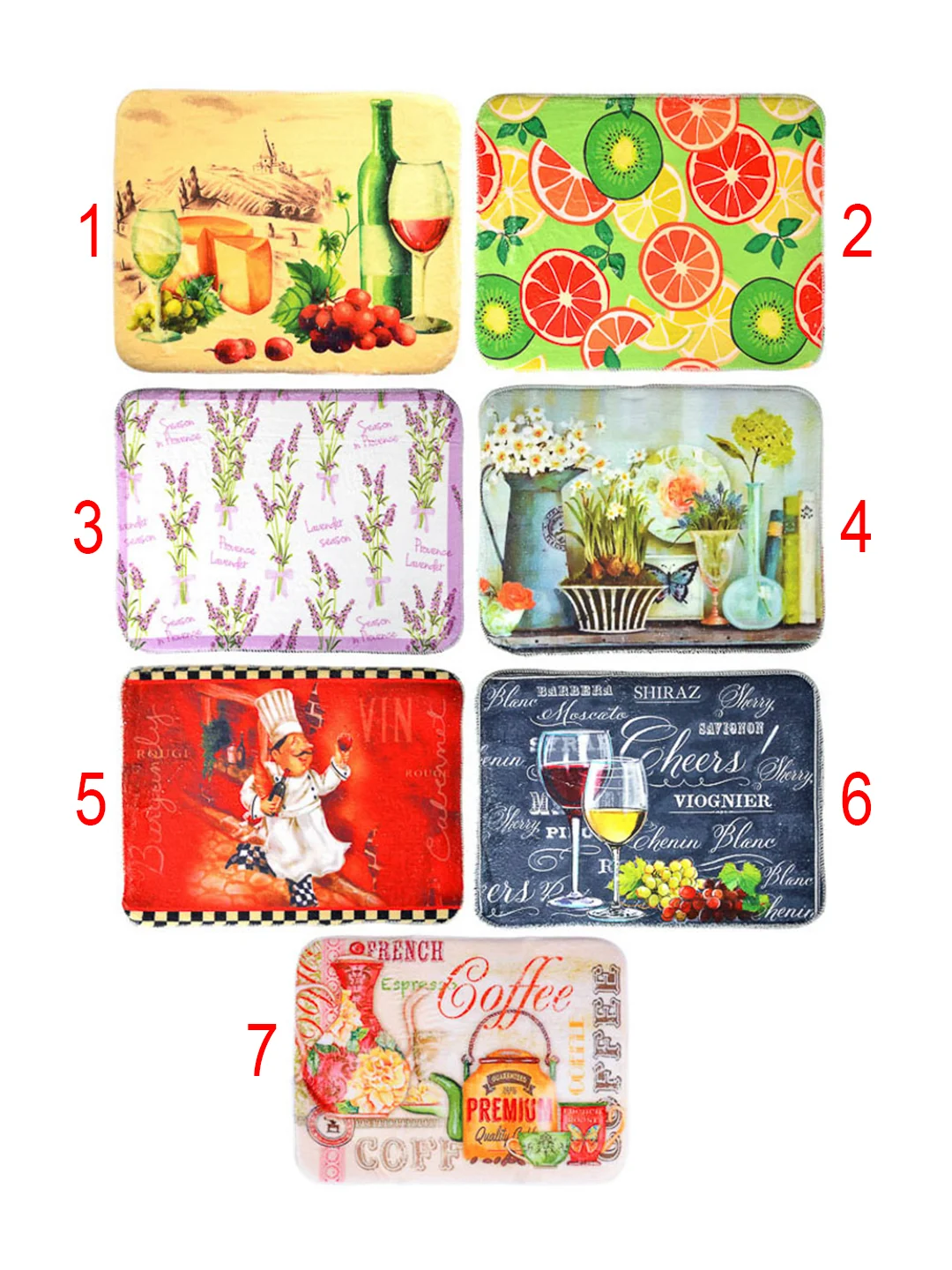 Коврик для сушки посуды микрофибра, 0,9 см, 40x30 см