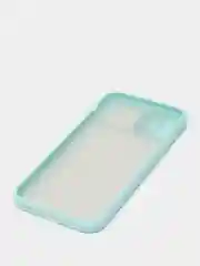 Бирюзовый чехол для айфон (iPhone) 11 Pro Max 12, 13, 14 Plus с защитой для камеры, пластиковый