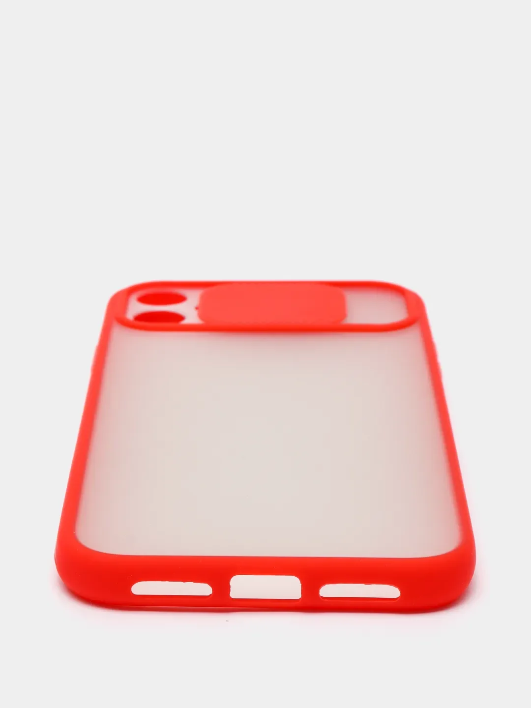 Красный чехол для айфон (iPhone) 11 Pro Max 12, 13, 14 Plus с защитой для камеры, пластиковый