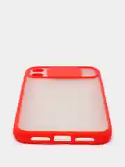 Красный чехол для айфон (iPhone) 11 Pro Max 12, 13, 14 Plus с защитой для камеры, пластиковый
