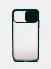 Зеленый чехол для айфон (iPhone) 11 Pro Max 12, 13, 14 Plus с защитой для камеры, пластиковый