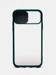 Зеленый чехол для айфон (iPhone) 11 Pro Max 12, 13, 14 Plus с защитой для камеры, пластиковый