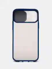 Темно-синий чехол для айфон (iPhone) 11 Pro Max 12, 13, 14 Plus с защитой для камеры, пластиковый