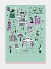 Бирюзовый тетрадь-словарь "Go travel", для записи иностранных слов, 48 листов, А6