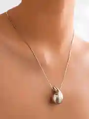 Золотой женская цепочка с кулоном в виде капли