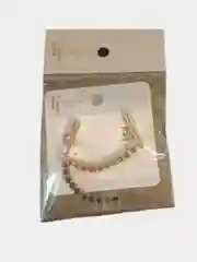 Серьги с фианитами удлиненные