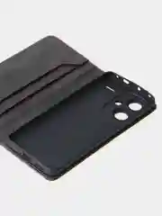 Черный чехол-книжка GQ Lite для Xiaomi Redmi Note 13 Pro Plus из высококачественной кожи